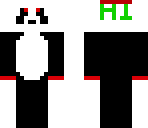 panda skin red