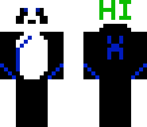 panda skin  blue