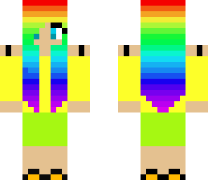 rainbow hair girl