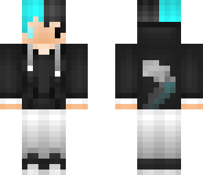 blue and black cat boy