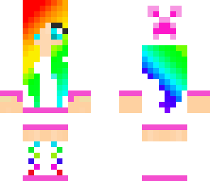rainbow hair pink creeper