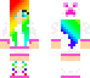 rainbow hair pink creeper