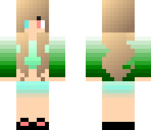 multicolor eye girl with green sweater