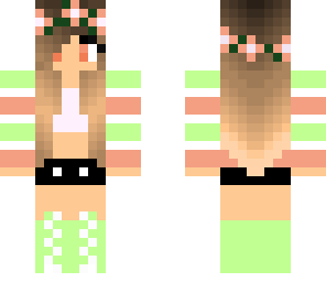 cute pink and light green skin