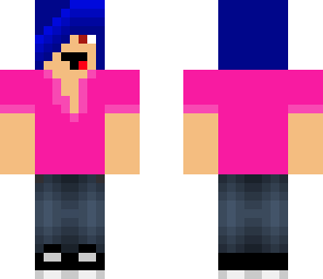 blue haired teen