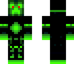 green tron creeper with red eyes