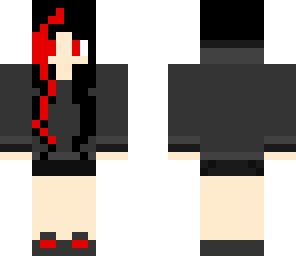 goth with red streak