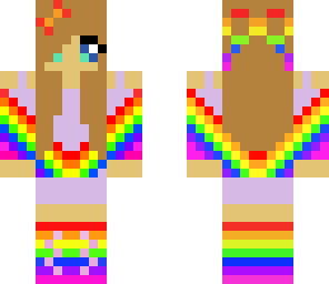 rainbow sky girl