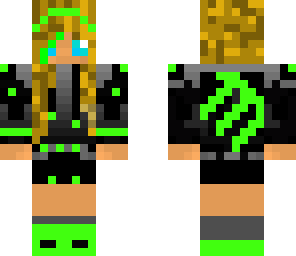 edited green monster girl