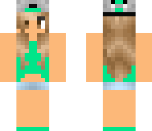 seafoam crop top girl