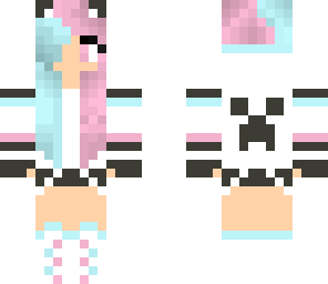 pink and blue girl