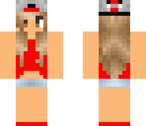 red crop top girl