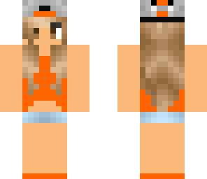 orange crop top girl