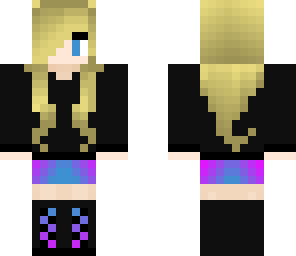 blue and purple ombre girl