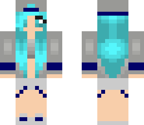 blue cool skater girl