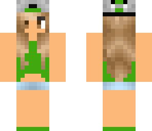 green crop top girl