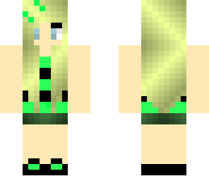green headphone girl