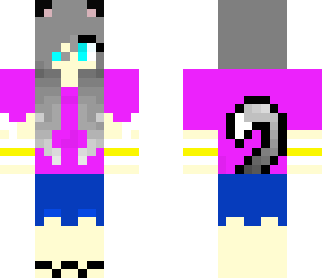 silver cat girl