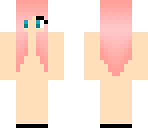 pink haired skin base girl