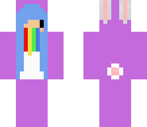 rainbow pixel barf bunny girl but edited