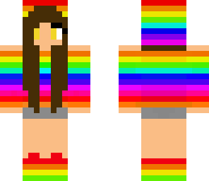 brown hair rainbow clos