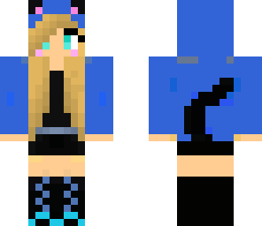 blue kitty girl