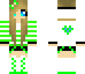 green headphones girl