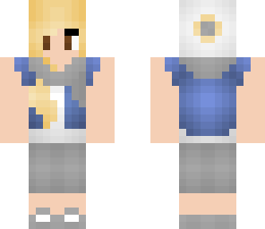 gray and blue girl