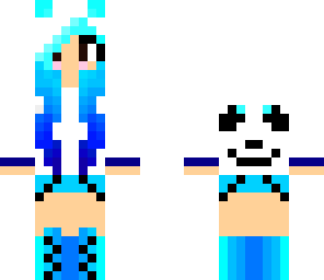 blue panda girl