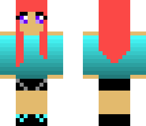 blue ombre girl