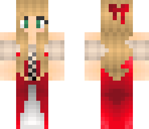edited girl with red dress