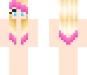 blonde hair with pink tips