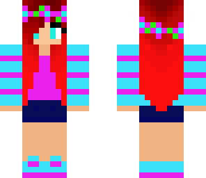 flower red head girl