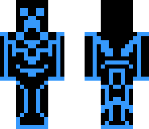 creeper de neon azul