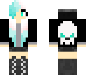 edited skull girl