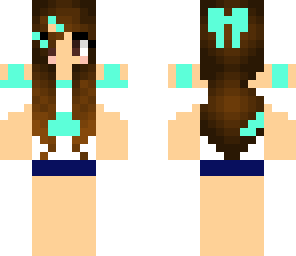 girl with blue and white stripes