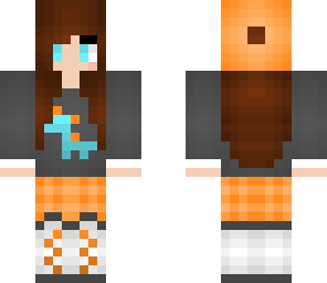 orange dino girl