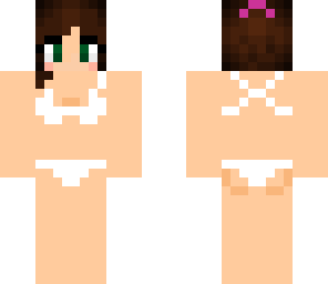 white bikini ponytail