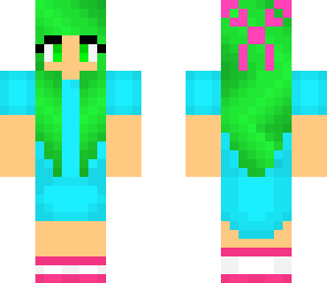 green - haired teen