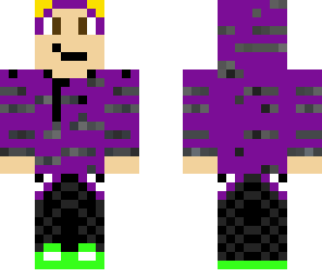 purple tiger eating a boy