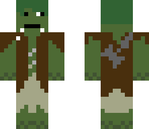 green haired battle orc