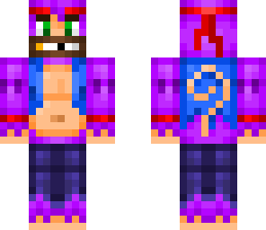 hobo purple monkey with a bandana