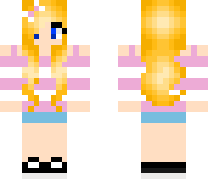 light pink girl with bow