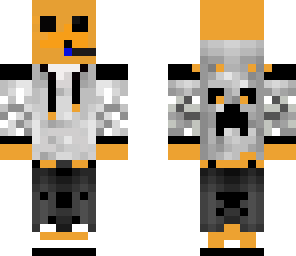orange slime with headphones