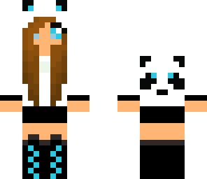 blue panda girl