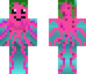 octopus pink with seaweed helm