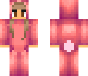 pink girl bunny suit