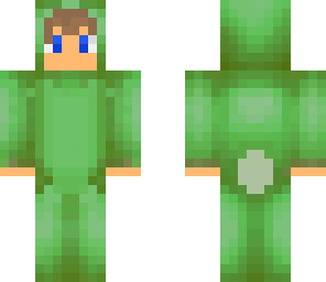green boy bunny suit