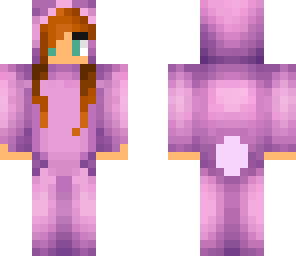 light purple girl bunny suit