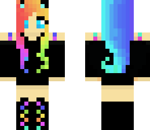 rainbow cat girl